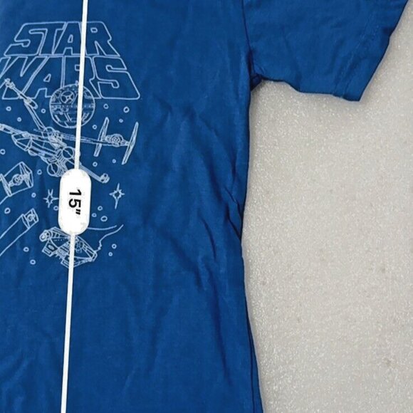 Star Wars Death Star X Wing Tie Fighter Millennium Falcon TShirt Kids X Small - Picture 8 of 8